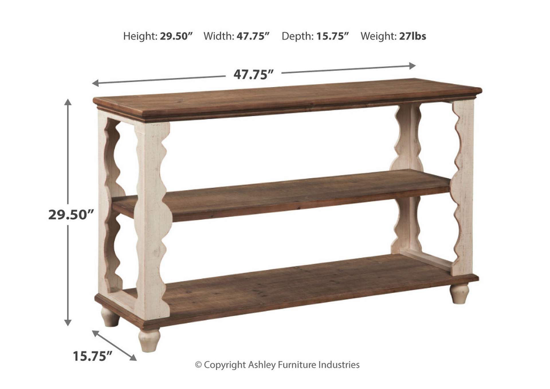 Alwyndale Sofa/Console Table,Signature Design By Ashley