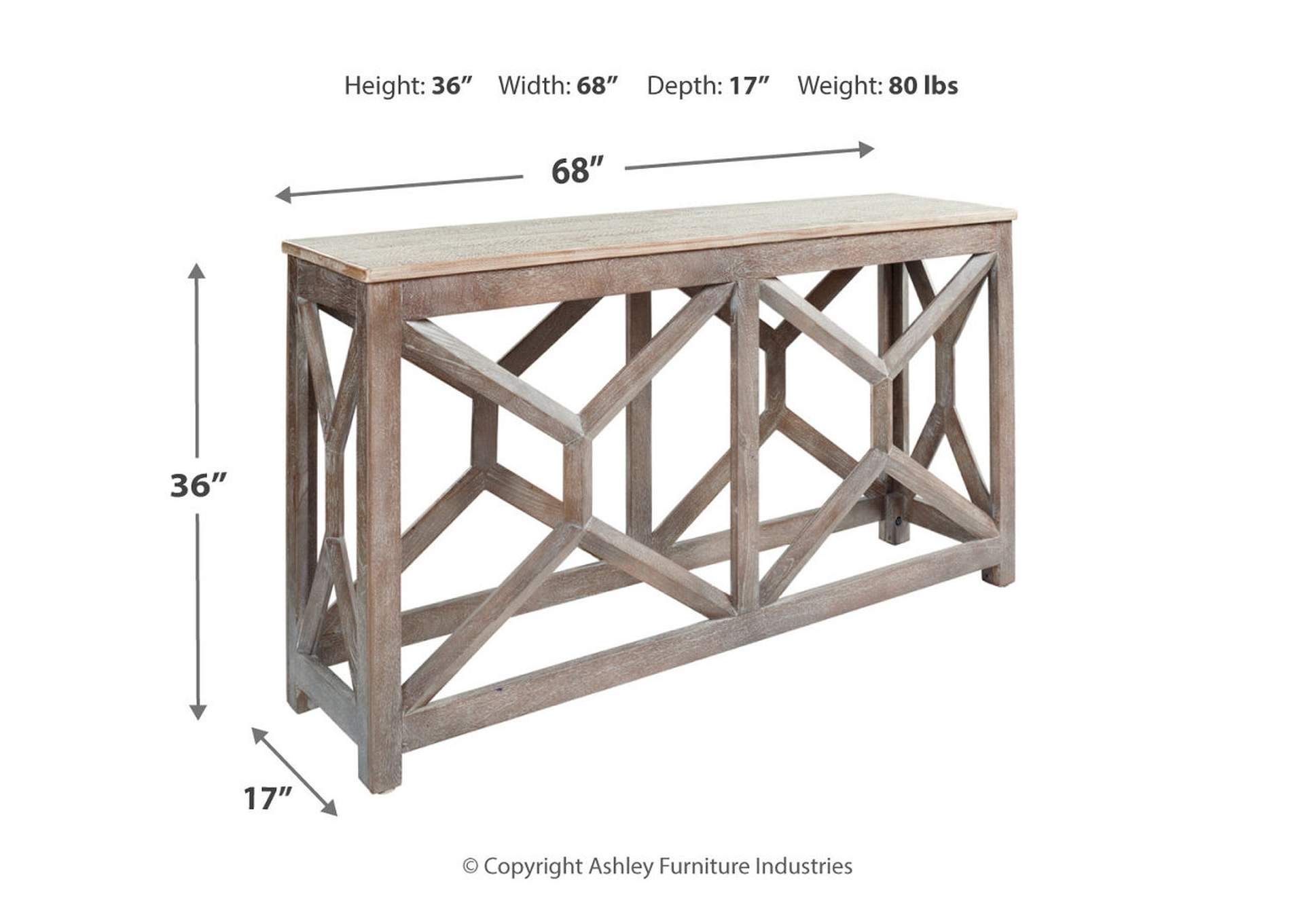 Lanzburg Sofa/Console Table,Signature Design By Ashley