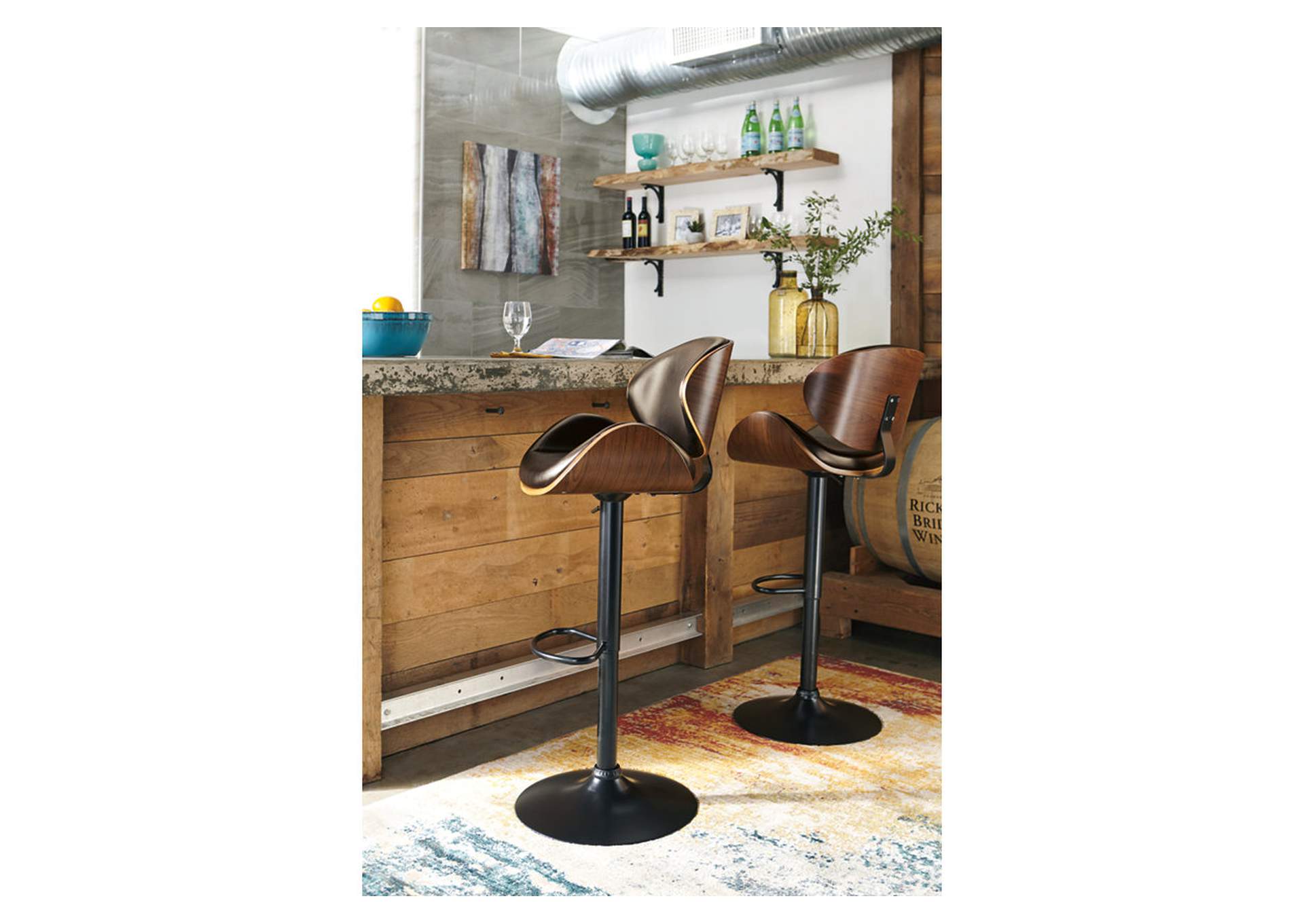 Bellatier Adjustable Height Bar Stool,Signature Design By Ashley