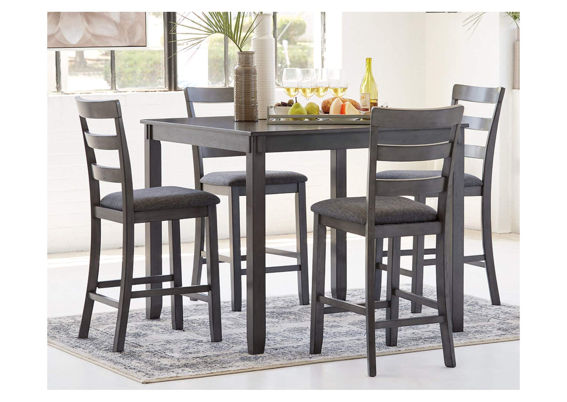 Bridson Counter Height Dining Table and Bar Stools (Set of 5),Signature Design By Ashley