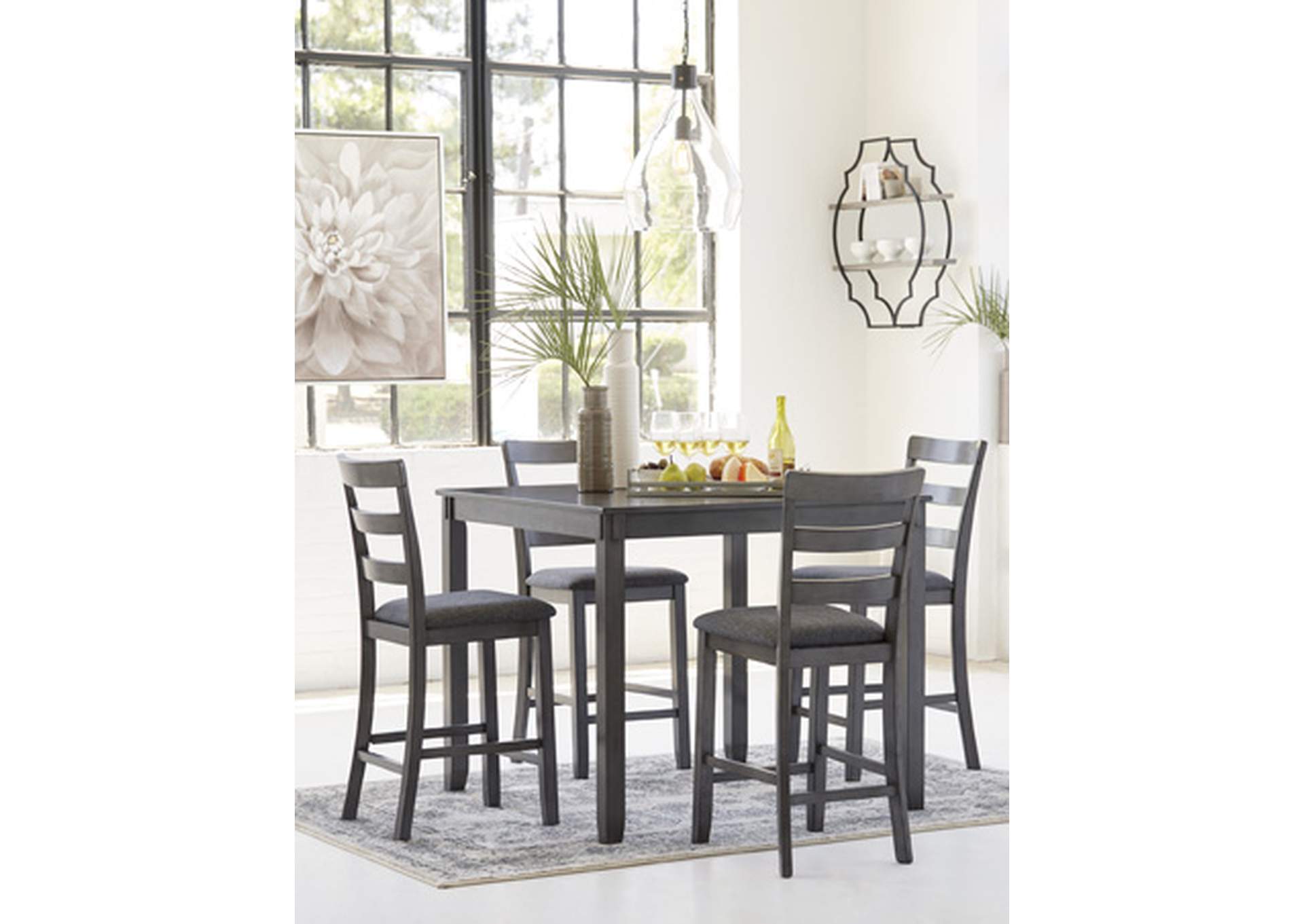 Bridson Counter Height Dining Table and Bar Stools (Set of 5),Signature Design By Ashley