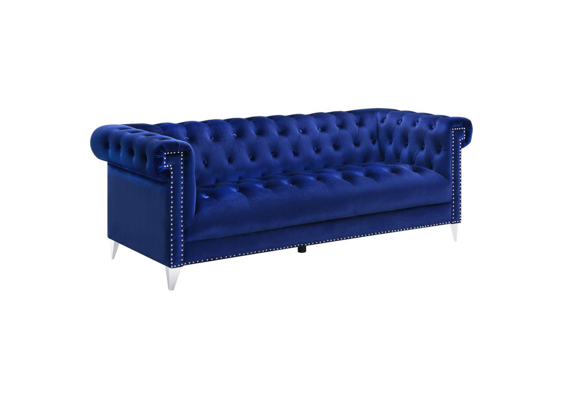 Bleker 2 - piece Tuxedo Arm Living Room Set Blue,Coaster Furniture