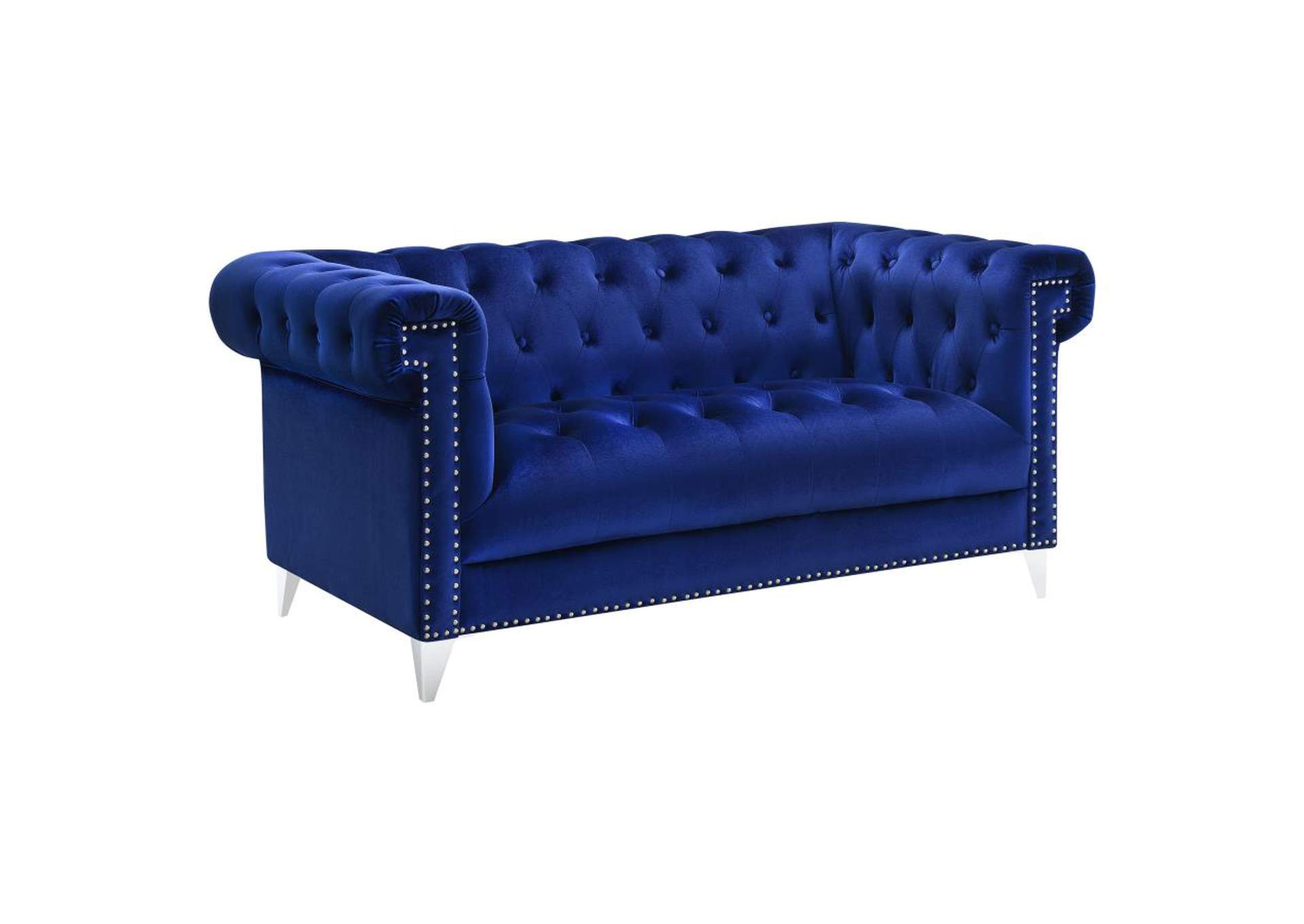 Bleker 3 - piece Tuxedo Arm Living Room Set Blue,Coaster Furniture