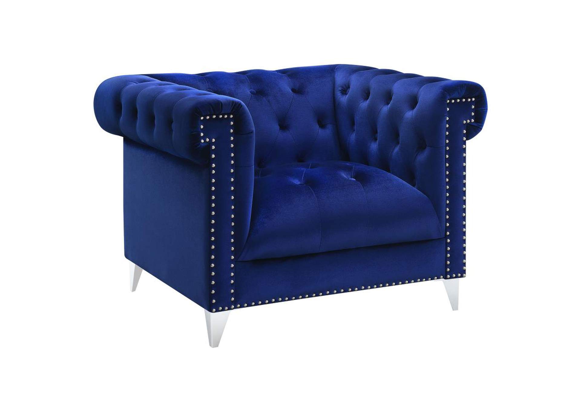 Bleker 3 - piece Tuxedo Arm Living Room Set Blue,Coaster Furniture