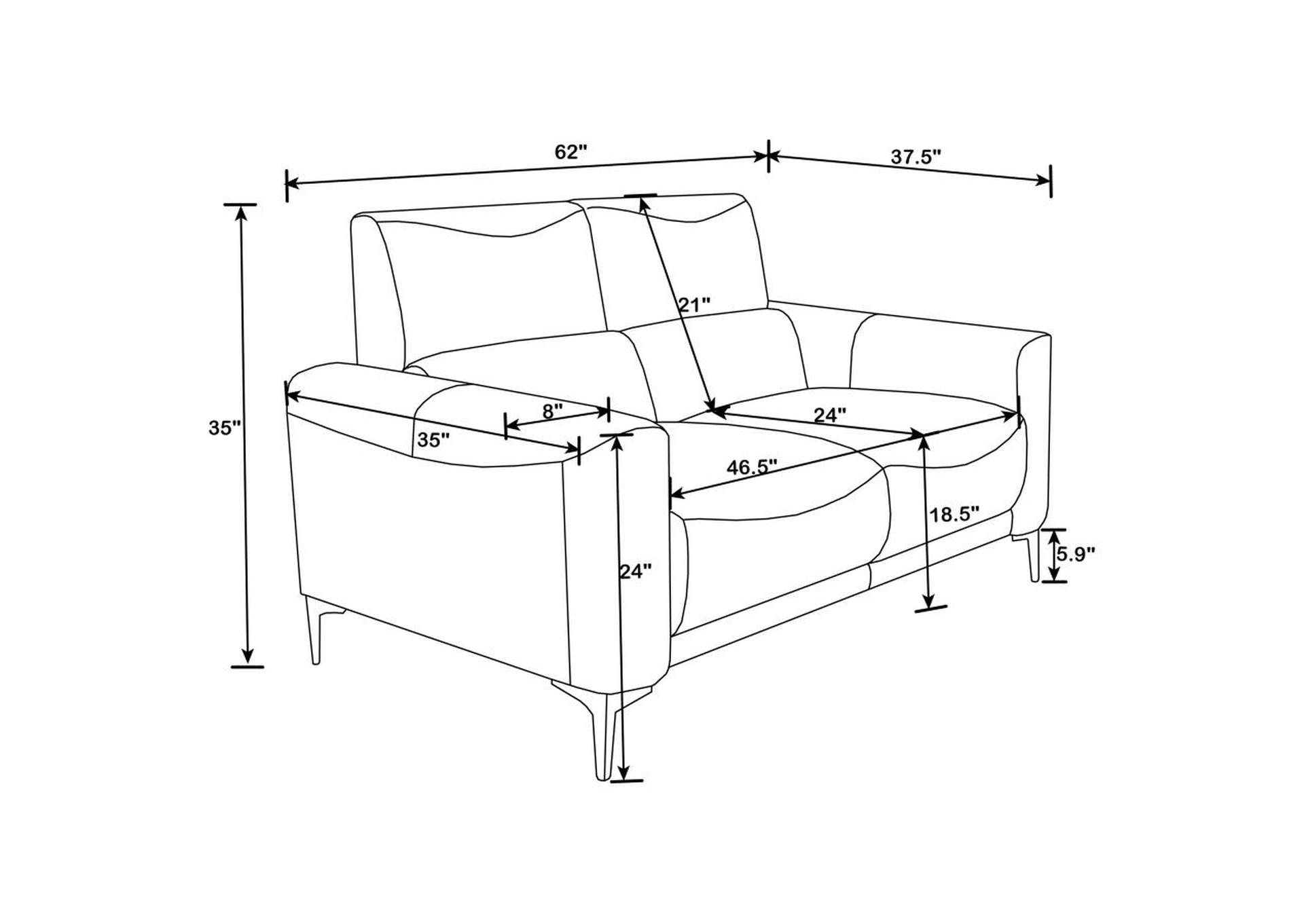 Glenmark 2 - piece Track Arm Living Room Set Taupe,Coaster Furniture