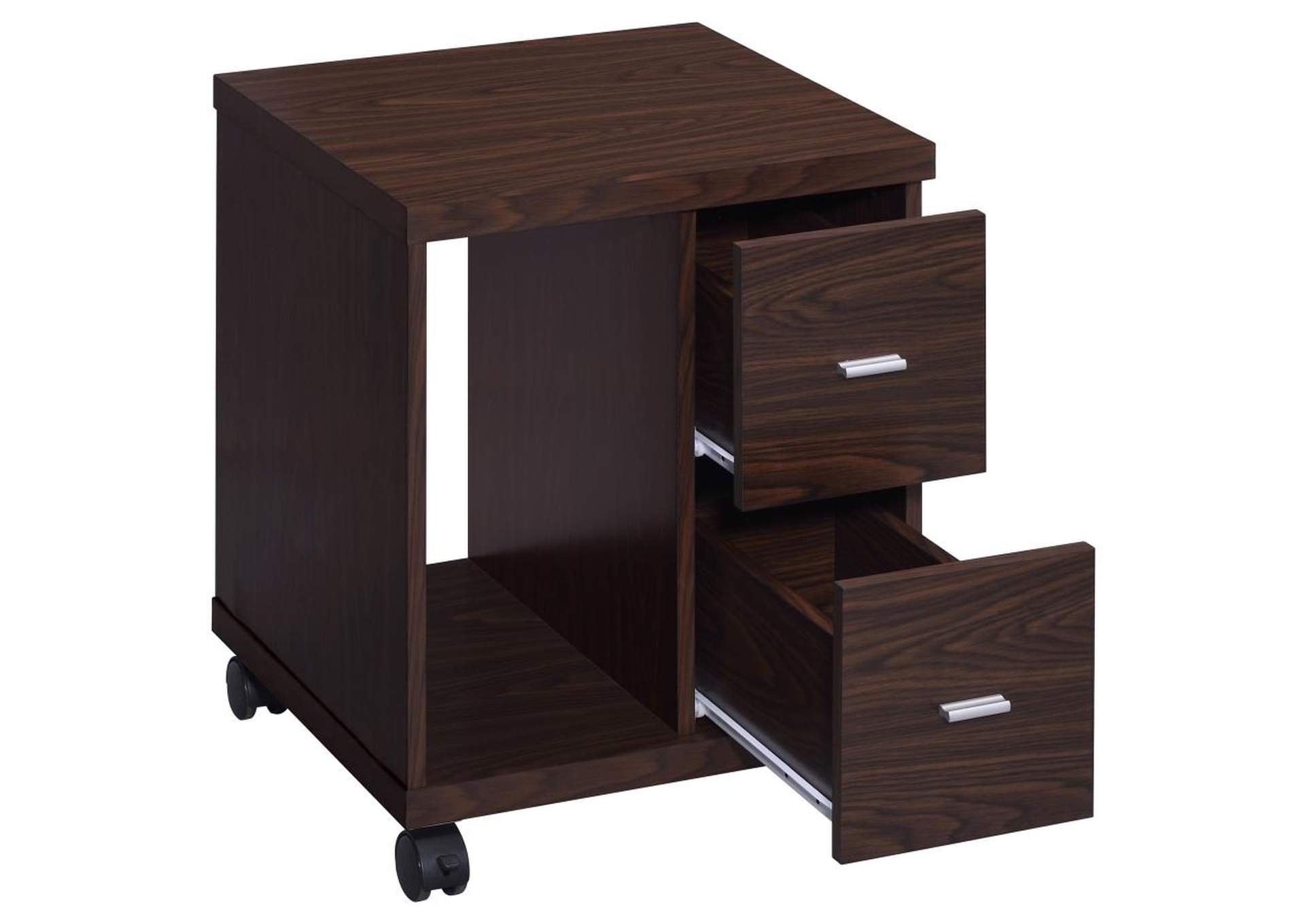 Russell 2-Drawer Cpu Stand Medium Oak,Coaster Furniture