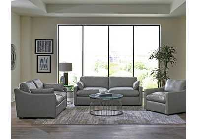 Grayson 3 - piece Sloped Arm Upholstered Living Room Set Grey