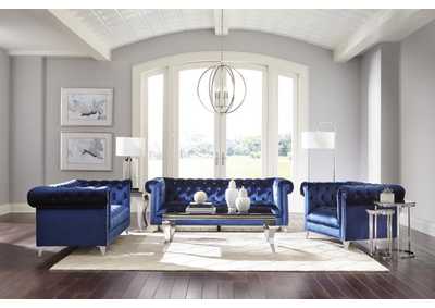 Bleker 3 - piece Tuxedo Arm Living Room Set Blue