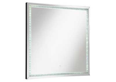 Image for Noelle Square Wall Mirror with LED Lights